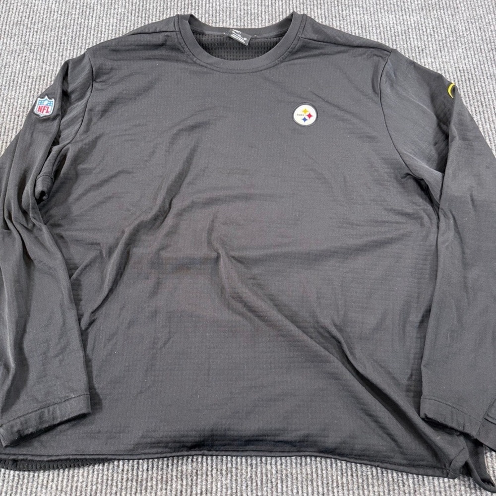 Nike Pittsburgh Steelers NFL On Field Long Sleeve Shirt Mens 3XL Black